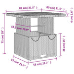 3-Delige Tuinset Met Kussens Poly Rattan Zwart