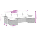 6-Delige Loungeset Met Kussens Poly Rattan Zwart