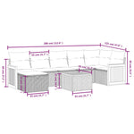 8-Delige Loungeset Met Kussens Poly Rattan Gemengd Beige