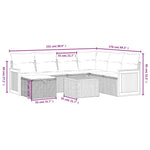 8-Delige Loungeset Met Kussens Poly Rattan Zwart