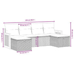 6-Delige Loungeset Met Kussens Poly Rattan Zwart