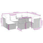 8-Delige Loungeset Met Kussens Poly Rattan Zwart