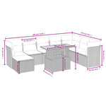 9-Delige Loungeset Met Kussens Poly Rattan Zwart