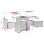 6-Delige Loungeset Met Kussens Poly Rattan Zwart