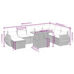 9-Delige Loungeset Met Kussens Poly Rattan Zwart