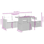 6-Delige Loungeset Met Kussens Poly Rattan Zwart
