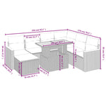 8-Delige Loungeset Met Kussens Poly Rattan Zwart