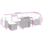 8-Delige Loungeset Met Kussens Poly Rattan Zwart
