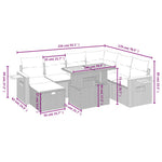 8-Delige Loungeset Met Kussens Poly Rattan Zwart