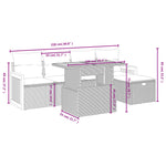 6-Delige Loungeset Met Kussens Poly Rattan Zwart