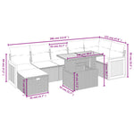8-Delige Loungeset Met Kussens Poly Rattan Zwart