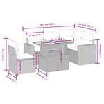 6-Delige Loungeset Met Kussens Poly Rattan Zwart