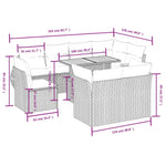 9-Delige Loungeset Met Kussens Poly Rattan Zwart