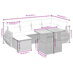6-Delige Loungeset Met Kussens Poly Rattan Zwart