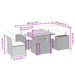 6-Delige Loungeset Met Kussens Poly Rattan Zwart