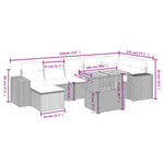 8-Delige Loungeset Met Kussens Poly Rattan Zwart