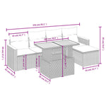 6-Delige Loungeset Met Kussens Poly Rattan Zwart