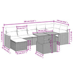 8-Delige Loungeset Met Kussens Poly Rattan Zwart