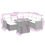 8-Delige Loungeset Met Kussens Poly Rattan Zwart
