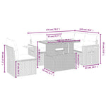 6-Delige Loungeset Met Kussens Poly Rattan Zwart