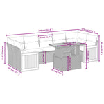 8-Delige Loungeset Met Kussens Poly Rattan Zwart