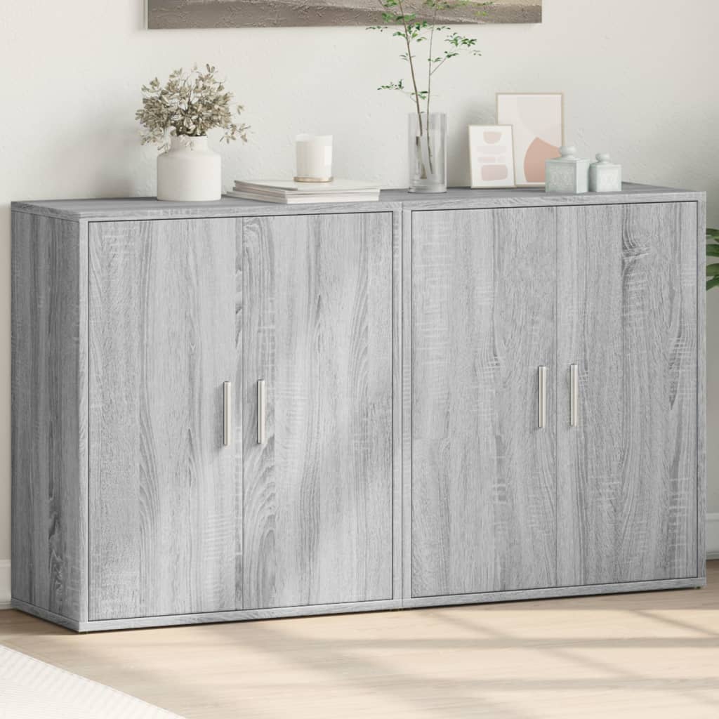Dressoirs 2 St 60X31X70 Cm Bewerkt Hout Ig