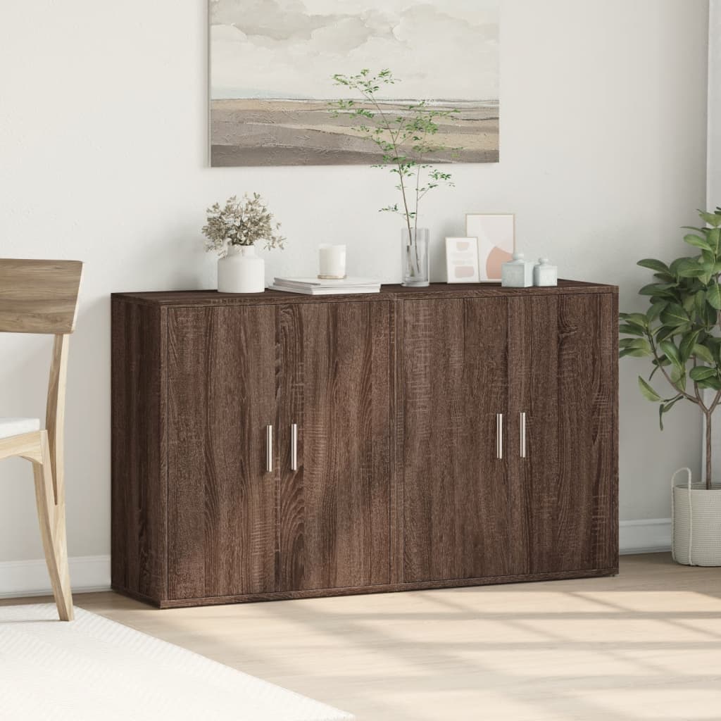 Dressoirs 2 St 60X31X70 Cm Bewerkt Hout Ig