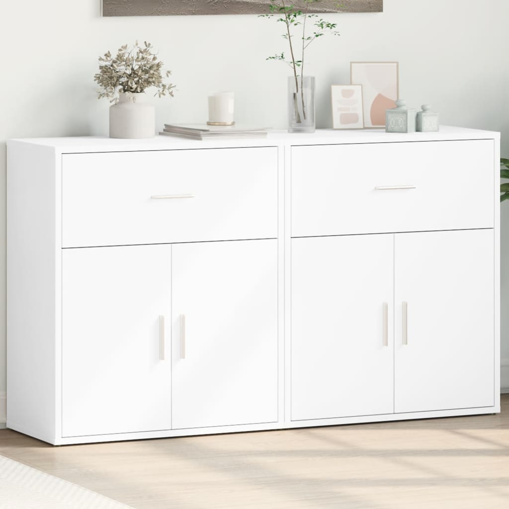 Dressoirs 2 St 60X31X70 Cm Bewerkt Hout Eikenkleur