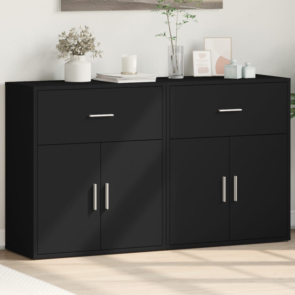 Dressoirs 2 St 60X31X70 Cm Bewerkt Hout Eikenkleur