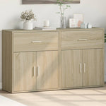 Dressoirs 2 St 60X31X70 Cm Bewerkt Hout Eikenkleur