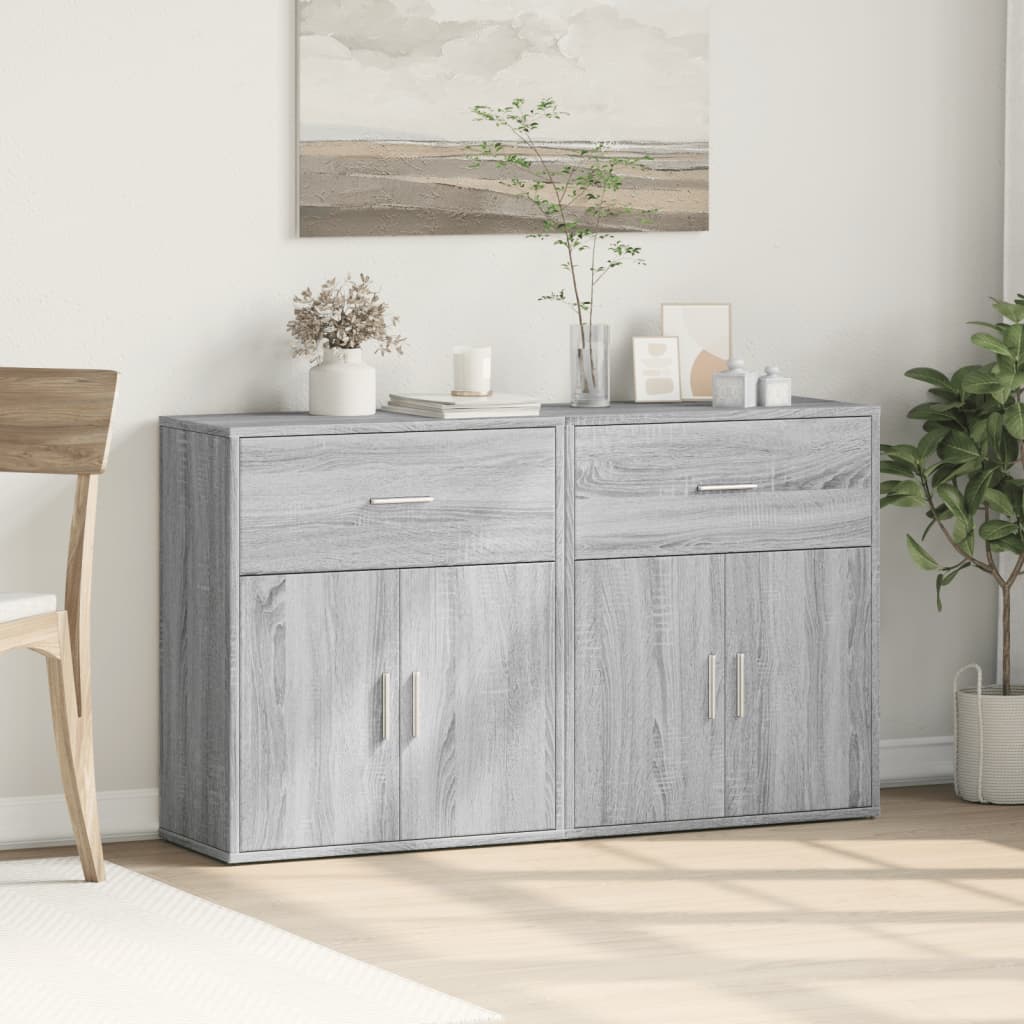 Dressoirs 2 St 60X31X70 Cm Bewerkt Hout Eikenkleur