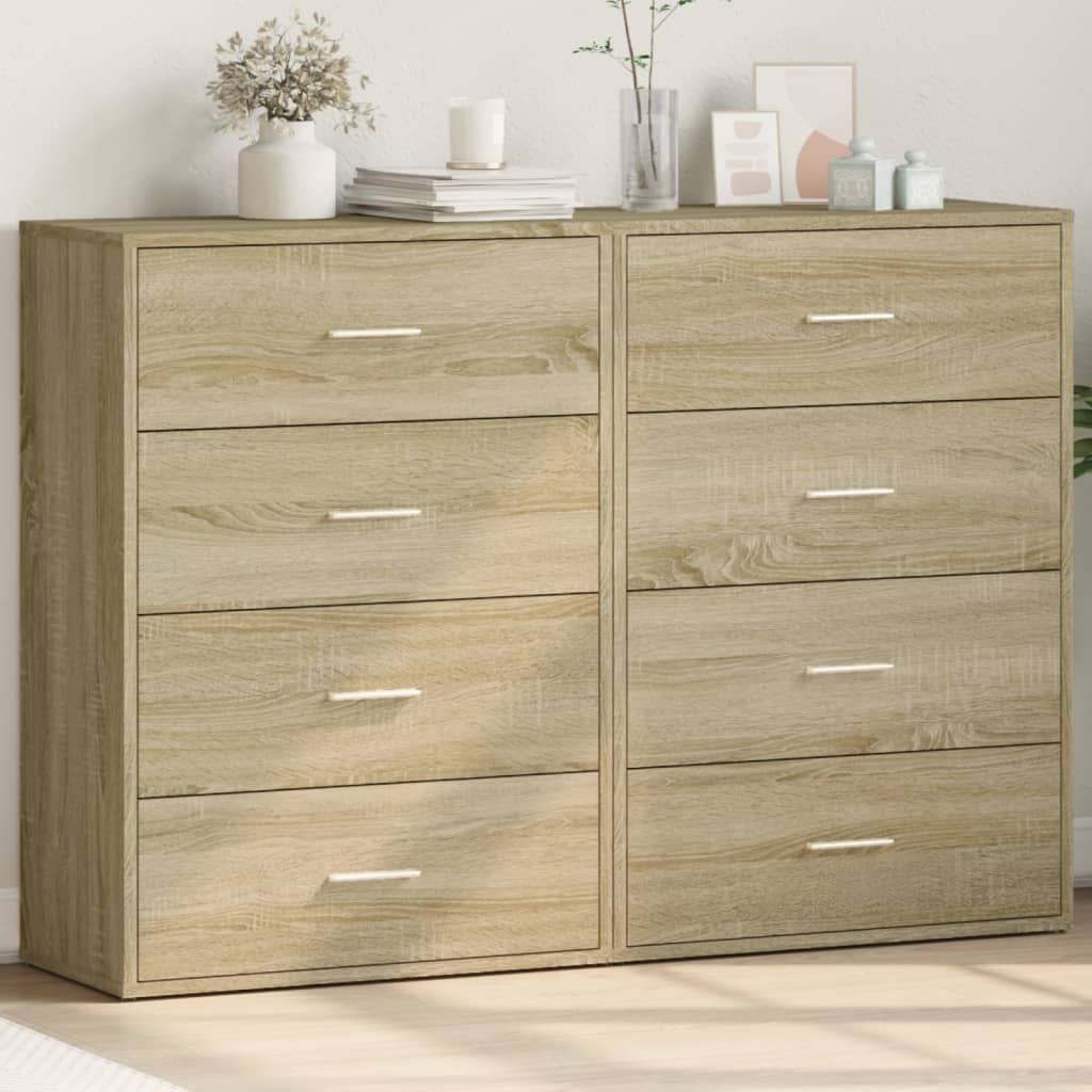 Dressoirs 2 St 60X31X84 Cm Bewerkt Hout Ig