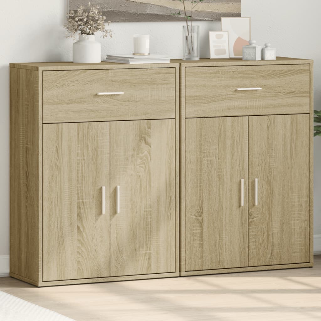 Dressoirs 2 St 60X30X84 Cm Bewerkt Hout