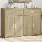 Dressoirs 2 St 60X30X84 Cm Bewerkt Hout
