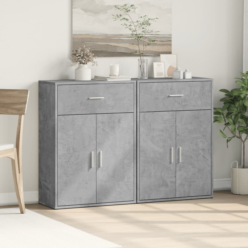 Dressoirs 2 St 60X30X84 Cm Bewerkt Hout