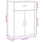 Dressoirs 2 St 60X30X84 Cm Bewerkt Hout