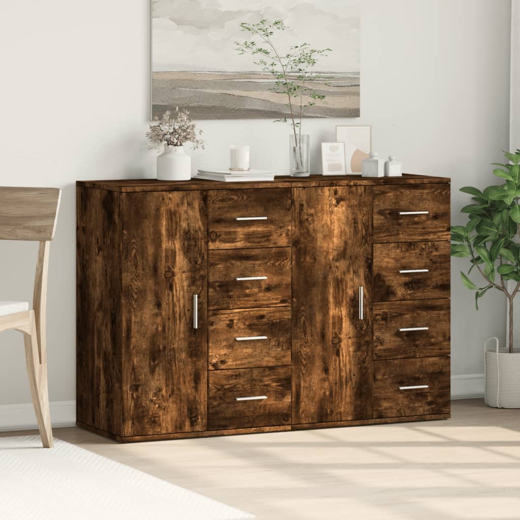 Dressoirs 2 St 59X39X80 Cm Bewerkt Hout Kleurig
