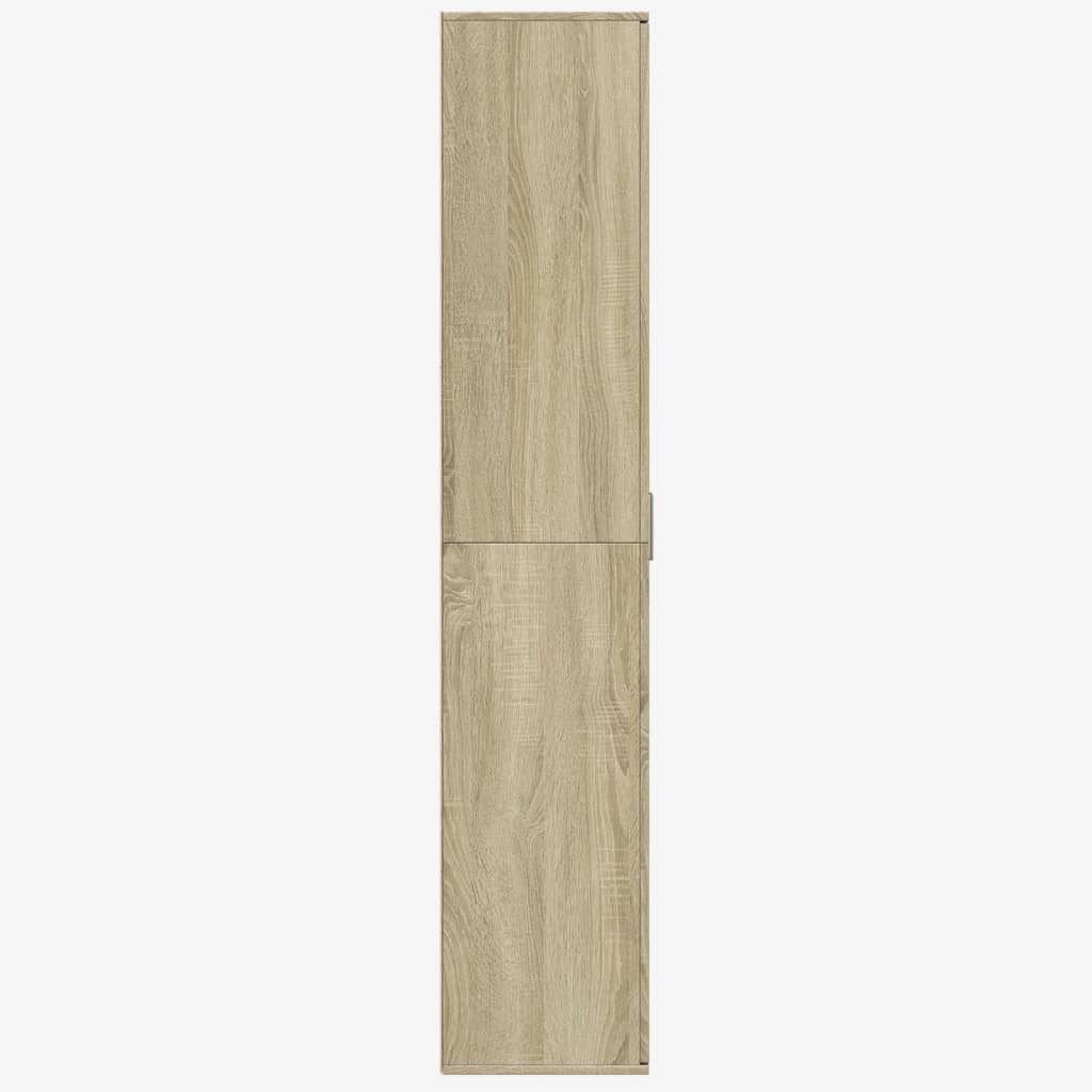 Hoge Kast 80X35X180 Cm Bewerkt Hout Kleurig