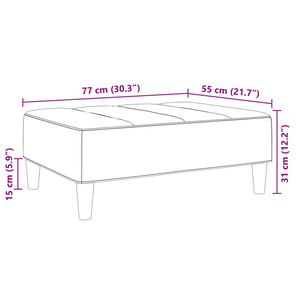 Voetenbank 77X55X31 Cm Stof