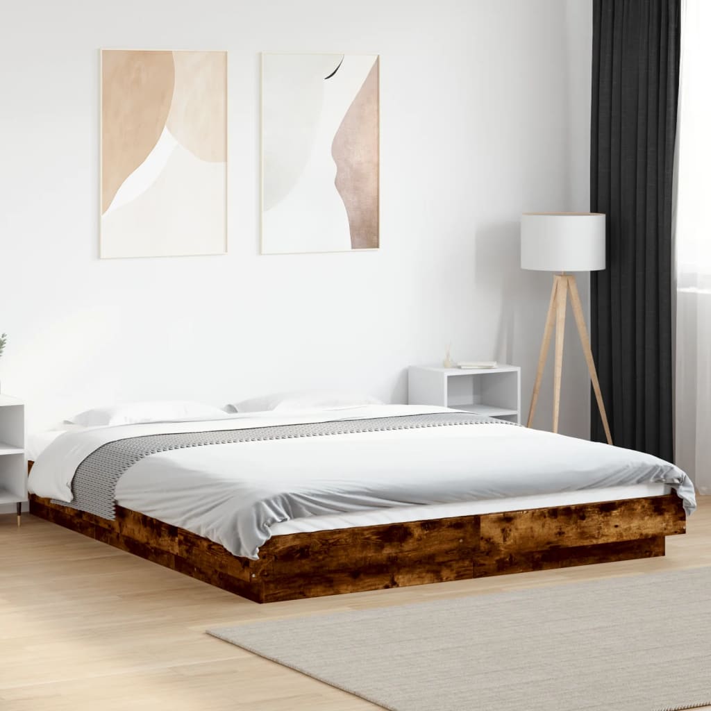 Bedframe Bewerkt Hout Kleurig