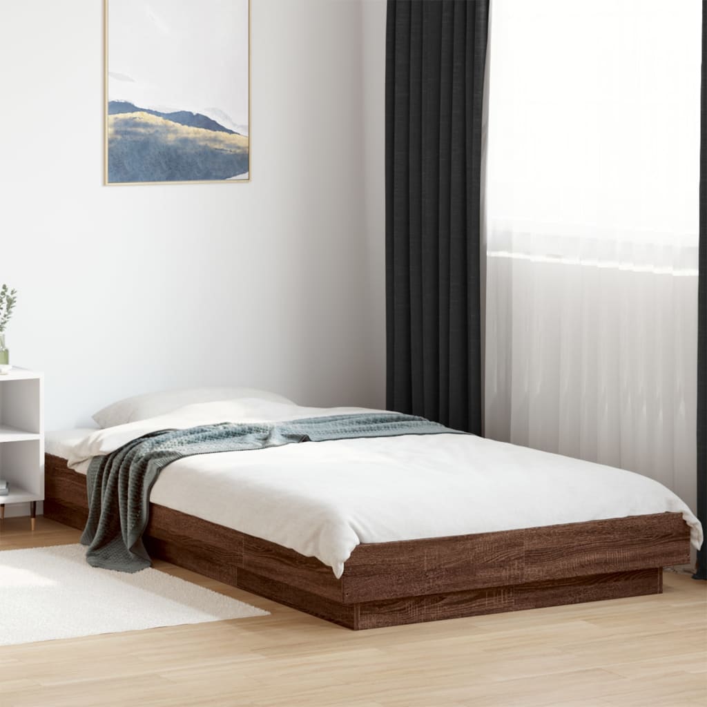 Bedframe Bewerkt Hout Kleurig