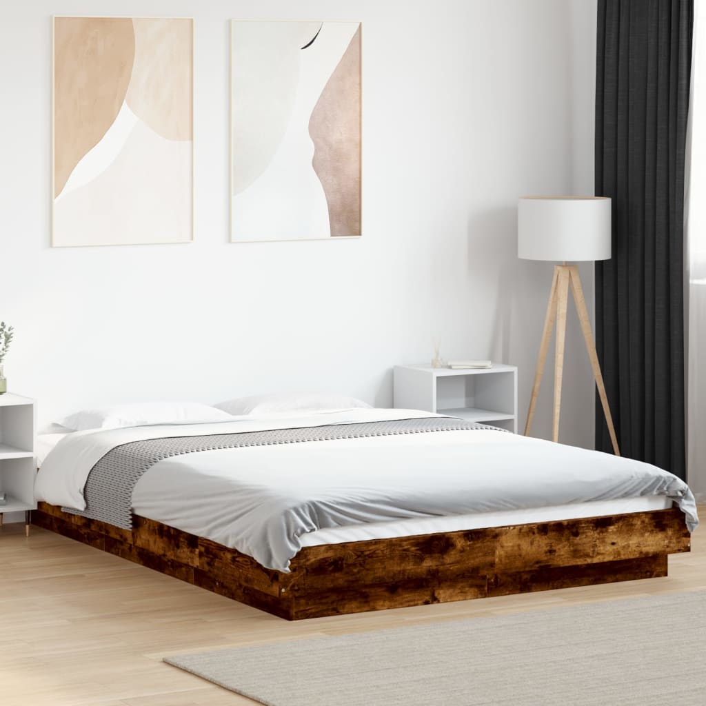 Bedframe Bewerkt Hout Kleurig