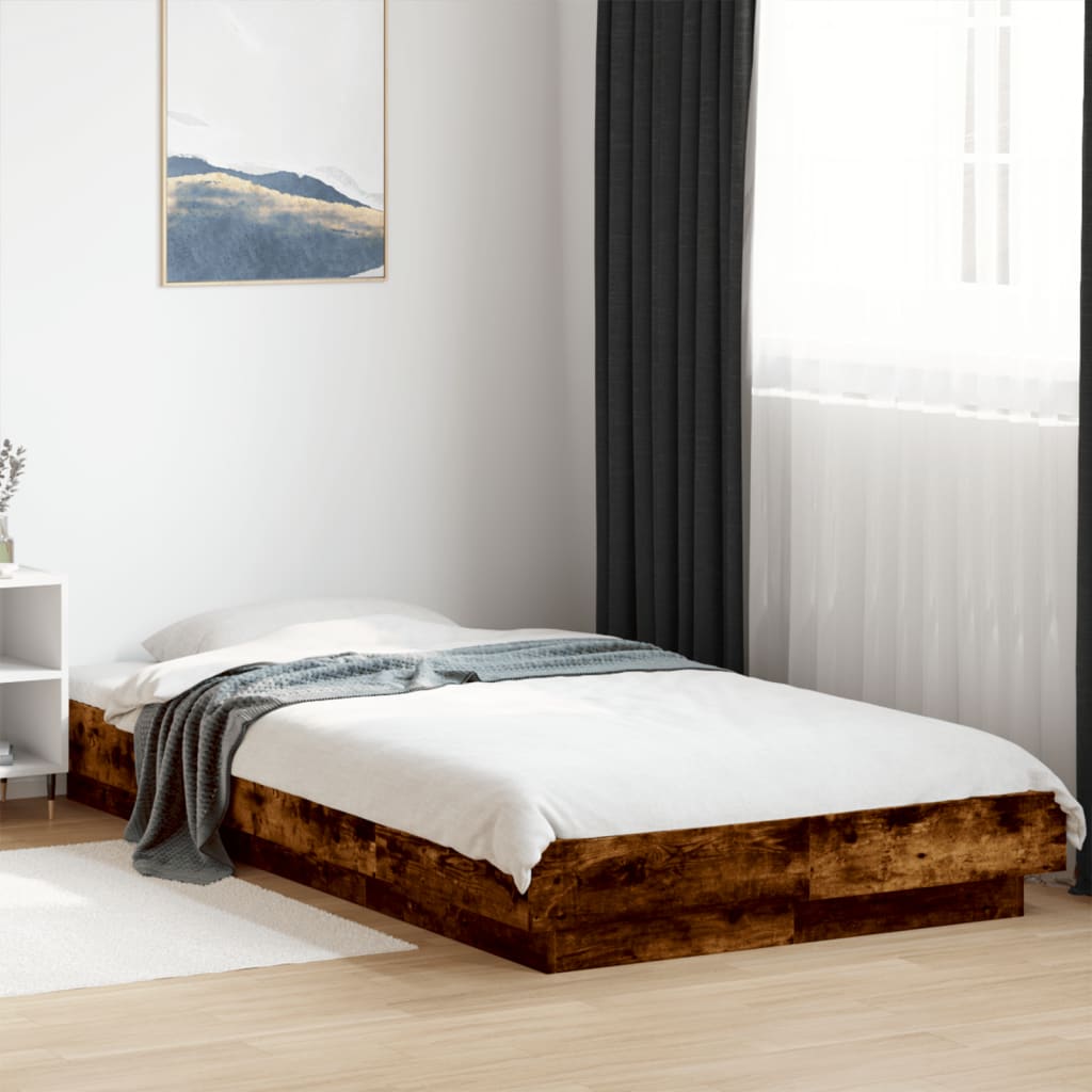 Bedframe Bewerkt Hout Kleurig