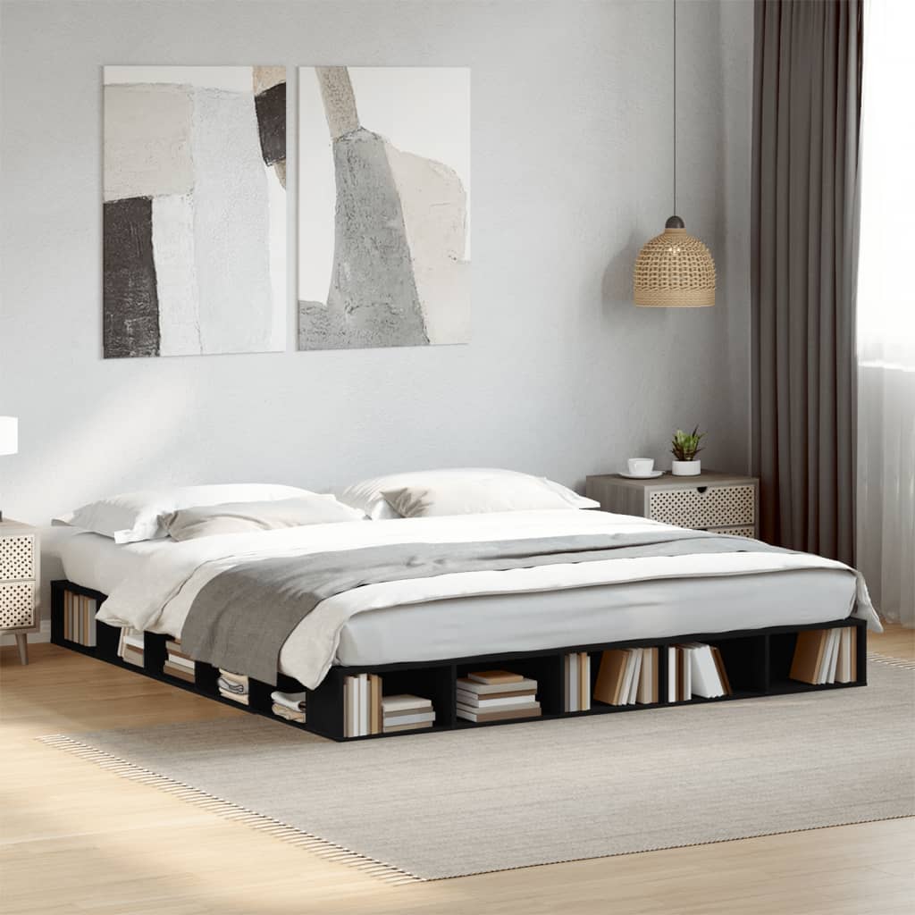 Bedframe Bewerkt Hout Kleurig