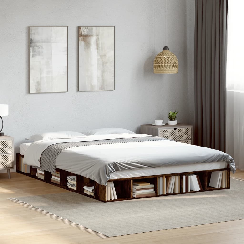 Bedframe Bewerkt Hout Kleurig