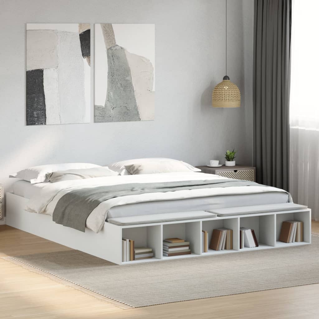 Bedframe Bewerkt Hout Kleurig