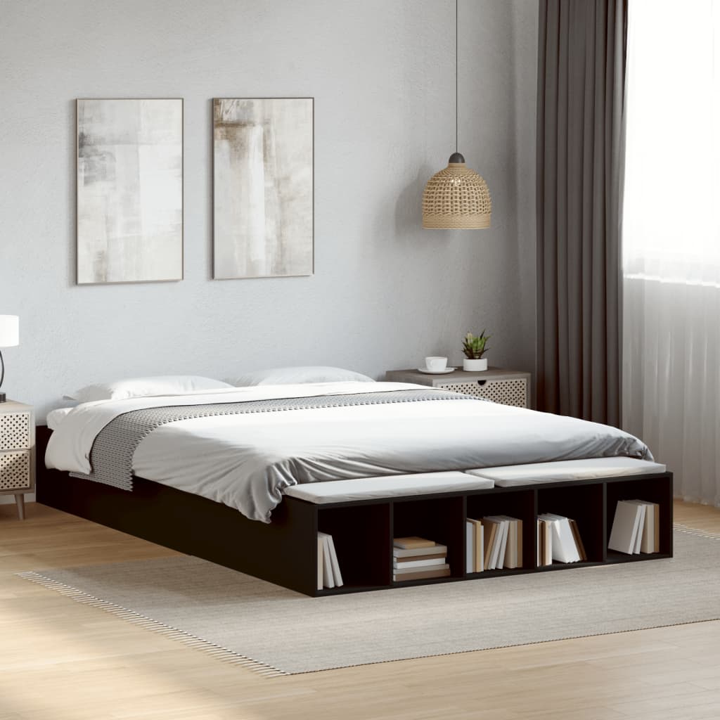 Bedframe Bewerkt Hout Kleurig