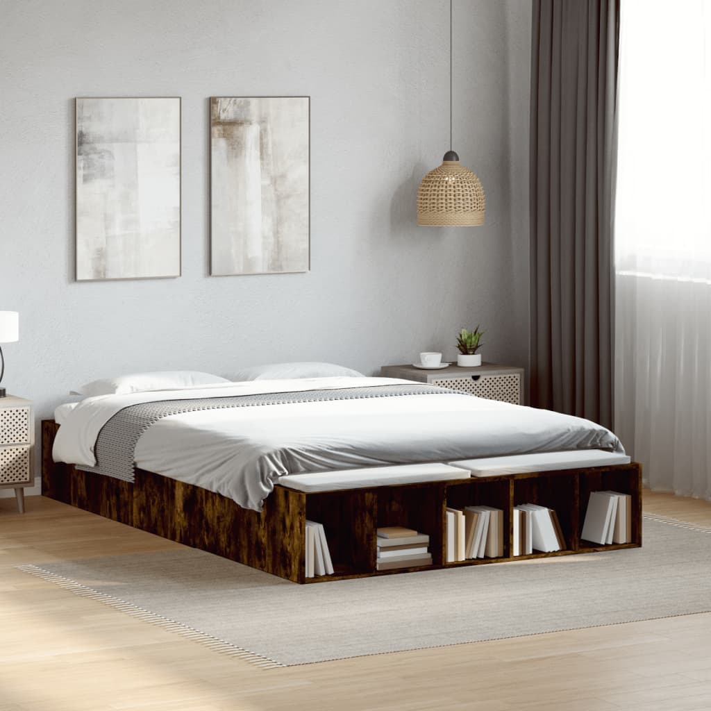 Bedframe Bewerkt Hout Kleurig