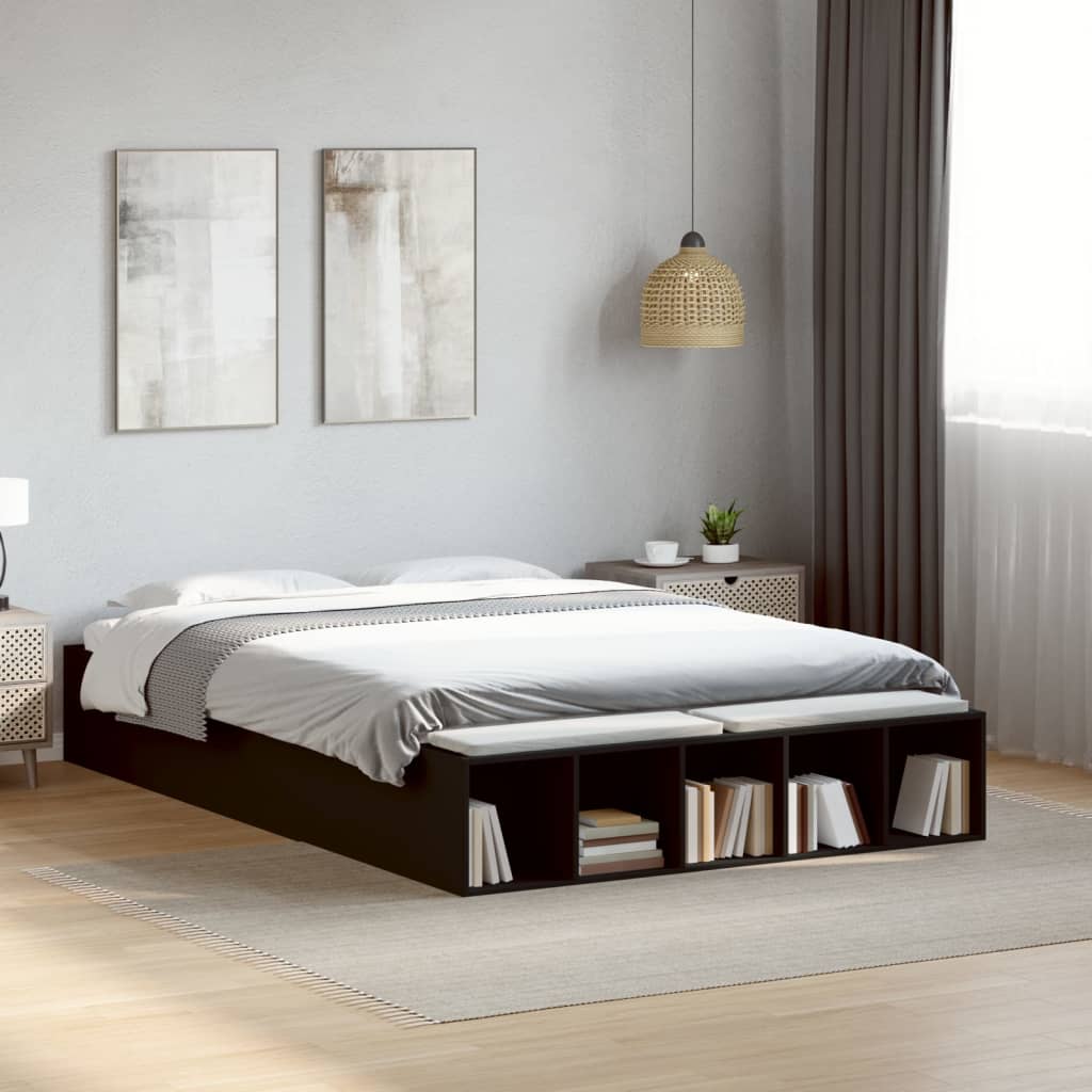 Bedframe Bewerkt Hout Kleurig