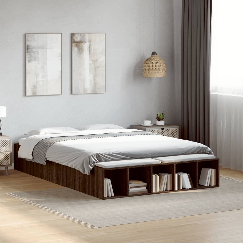 Bedframe Bewerkt Hout Kleurig